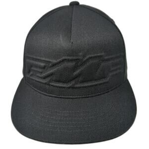 FMF Racing Baseball Cap Black XL Tonal Logo Structured Flexfit Curved Brim Hat